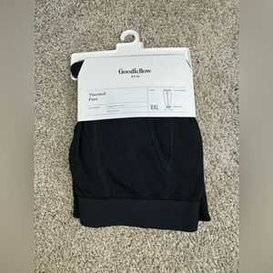 Goodfellow & Co Men’s Thermal Pants Black Size XXL Rib Knit Cuffs Tagless